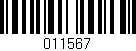 Código de barras (EAN, GTIN, SKU, ISBN): '011567'