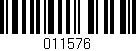Código de barras (EAN, GTIN, SKU, ISBN): '011576'