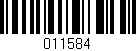 Código de barras (EAN, GTIN, SKU, ISBN): '011584'
