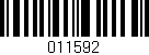 Código de barras (EAN, GTIN, SKU, ISBN): '011592'