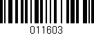 Código de barras (EAN, GTIN, SKU, ISBN): '011603'