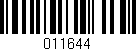 Código de barras (EAN, GTIN, SKU, ISBN): '011644'