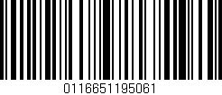 Código de barras (EAN, GTIN, SKU, ISBN): '0116651195061'