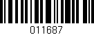 Código de barras (EAN, GTIN, SKU, ISBN): '011687'