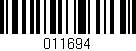 Código de barras (EAN, GTIN, SKU, ISBN): '011694'