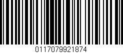 Código de barras (EAN, GTIN, SKU, ISBN): '0117079921874'