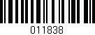 Código de barras (EAN, GTIN, SKU, ISBN): '011838'