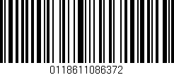 Código de barras (EAN, GTIN, SKU, ISBN): '0118611086372'