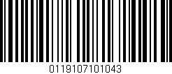 Código de barras (EAN, GTIN, SKU, ISBN): '0119107101043'