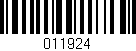 Código de barras (EAN, GTIN, SKU, ISBN): '011924'