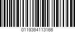 Código de barras (EAN, GTIN, SKU, ISBN): '0119384113166'