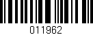 Código de barras (EAN, GTIN, SKU, ISBN): '011962'