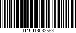 Código de barras (EAN, GTIN, SKU, ISBN): '0119918083583'