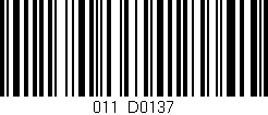 Código de barras (EAN, GTIN, SKU, ISBN): '011/D0137'