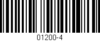 Código de barras (EAN, GTIN, SKU, ISBN): '01200-4'