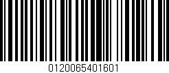 Código de barras (EAN, GTIN, SKU, ISBN): '0120065401601'