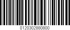 Código de barras (EAN, GTIN, SKU, ISBN): '0120302880800'