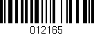 Código de barras (EAN, GTIN, SKU, ISBN): '012165'