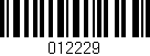 Código de barras (EAN, GTIN, SKU, ISBN): '012229'