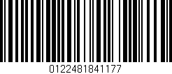 Código de barras (EAN, GTIN, SKU, ISBN): '0122481841177'