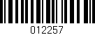 Código de barras (EAN, GTIN, SKU, ISBN): '012257'