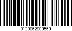 Código de barras (EAN, GTIN, SKU, ISBN): '0123062980568'