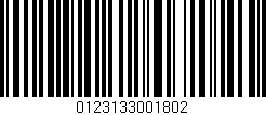 Código de barras (EAN, GTIN, SKU, ISBN): '0123133001802'