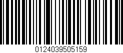 Código de barras (EAN, GTIN, SKU, ISBN): '0124039505159'