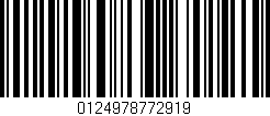 Código de barras (EAN, GTIN, SKU, ISBN): '0124978772919'
