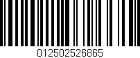 Código de barras (EAN, GTIN, SKU, ISBN): '012502526865'