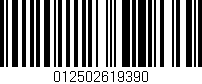 Código de barras (EAN, GTIN, SKU, ISBN): '012502619390'