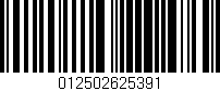 Código de barras (EAN, GTIN, SKU, ISBN): '012502625391'