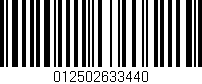 Código de barras (EAN, GTIN, SKU, ISBN): '012502633440'