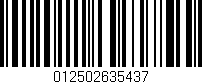 Código de barras (EAN, GTIN, SKU, ISBN): '012502635437'