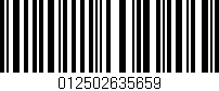 Código de barras (EAN, GTIN, SKU, ISBN): '012502635659'