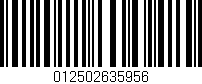 Código de barras (EAN, GTIN, SKU, ISBN): '012502635956'