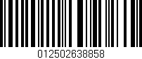 Código de barras (EAN, GTIN, SKU, ISBN): '012502638858'