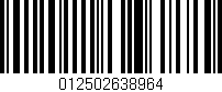 Código de barras (EAN, GTIN, SKU, ISBN): '012502638964'