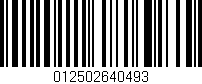 Código de barras (EAN, GTIN, SKU, ISBN): '012502640493'