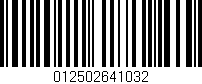 Código de barras (EAN, GTIN, SKU, ISBN): '012502641032'