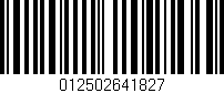 Código de barras (EAN, GTIN, SKU, ISBN): '012502641827'