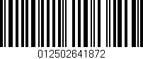 Código de barras (EAN, GTIN, SKU, ISBN): '012502641872'