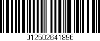 Código de barras (EAN, GTIN, SKU, ISBN): '012502641896'