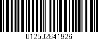 Código de barras (EAN, GTIN, SKU, ISBN): '012502641926'