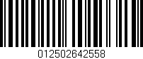 Código de barras (EAN, GTIN, SKU, ISBN): '012502642558'