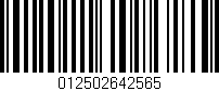 Código de barras (EAN, GTIN, SKU, ISBN): '012502642565'