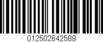 Código de barras (EAN, GTIN, SKU, ISBN): '012502642589'