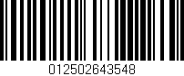 Código de barras (EAN, GTIN, SKU, ISBN): '012502643548'