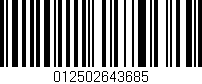 Código de barras (EAN, GTIN, SKU, ISBN): '012502643685'