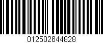 Código de barras (EAN, GTIN, SKU, ISBN): '012502644828'